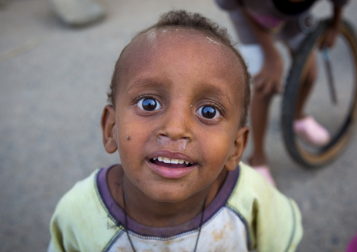Portrait of an eritrean boy with big eyes, Northern Red Sea, Massawa, Eritrea