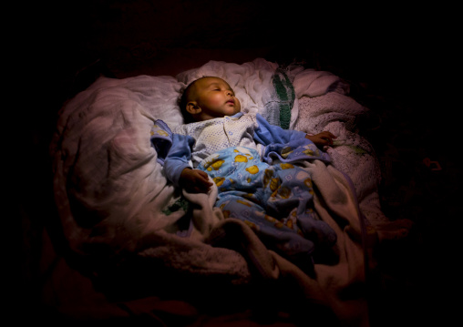 Eritrean baby sleeping, Northern Red Sea, Massawa, Eritrea