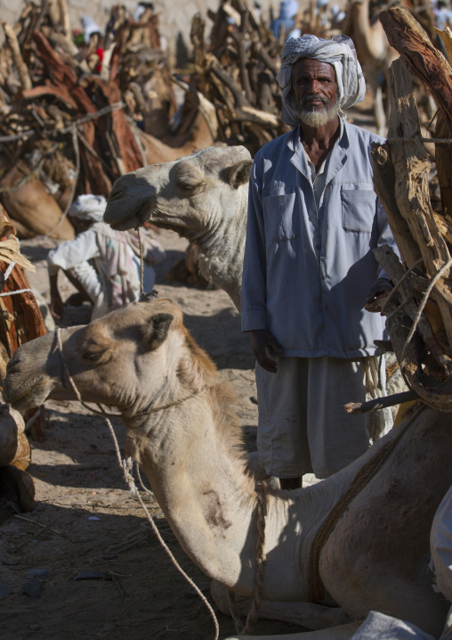 Muslim man in Monday wood and camel market, Anseba, Keren, Eritrea