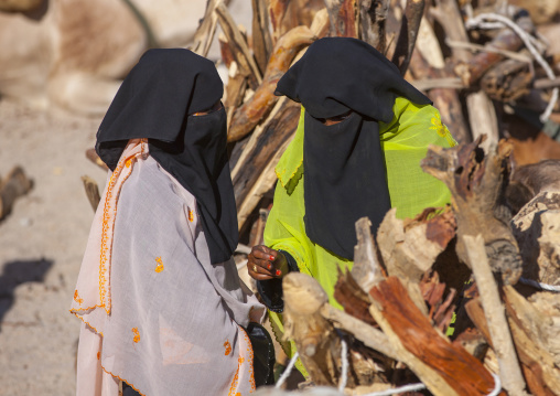 Muslim women in Monday wood and camel market, Anseba, Keren, Eritrea