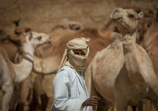 Portrait of a muslim man in monday camel market, Anseba, Keren, Eritrea
