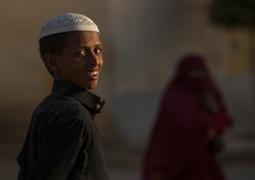 Portrait of a young muslim man in the street, Anseba, Keren, Eritrea