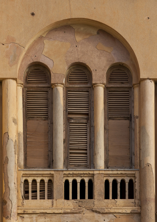Old ottoman windows, Northern Red Sea, Massawa, Eritrea