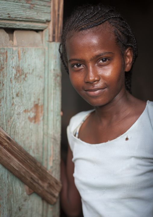 Eritrean teenage girl portrait, Northern Red Sea, Massawa, Eritrea