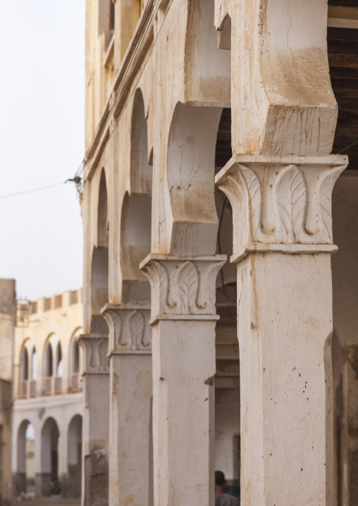 Arcades of an old ottoman building, Northern Red Sea, Massawa, Eritrea