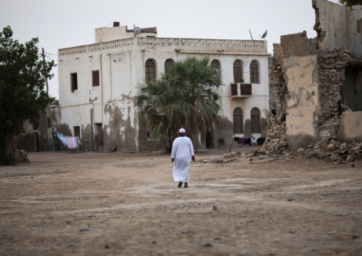 Eritrean man walking in a street, Northern Red Sea, Massawa, Eritrea