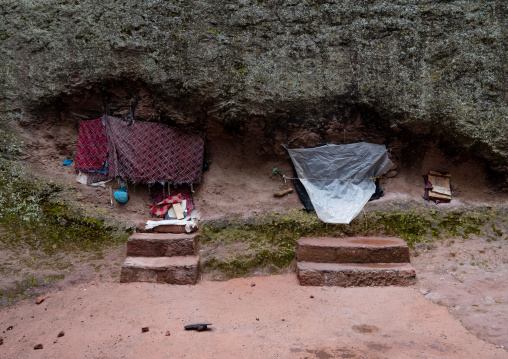 Shelters in the rock to host monks, Amhara Region, Lalibela, Ethiopia