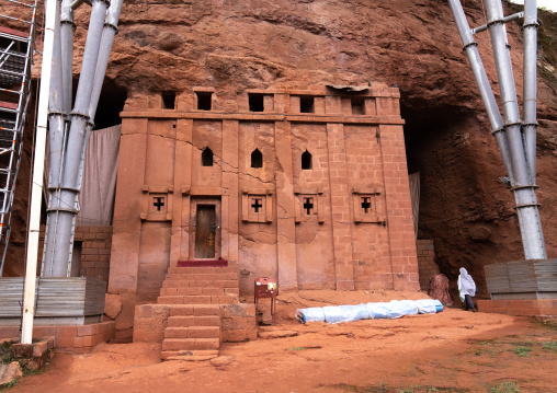 Bete Abba Libanos rock-hewn church, Amhara Region, Lalibela, Ethiopia