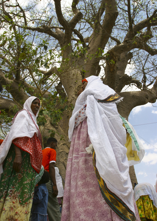 Old eritrean women at festival of mariam dearit, Anseba, Keren, Eritrea