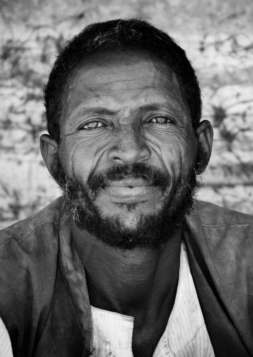 Portrait of an eritrean man with scars on the face, Anseba, Keren, Eritrea