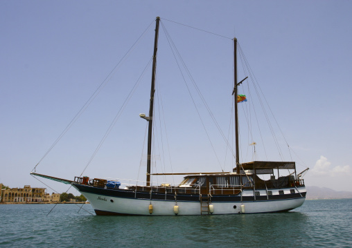 Cruise boat in the port, Northern Red Sea, Massawa, Eritrea