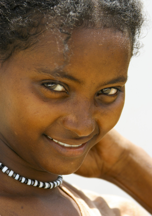 Smiling eritrean girl, Northern Red Sea, Massawa, Eritrea