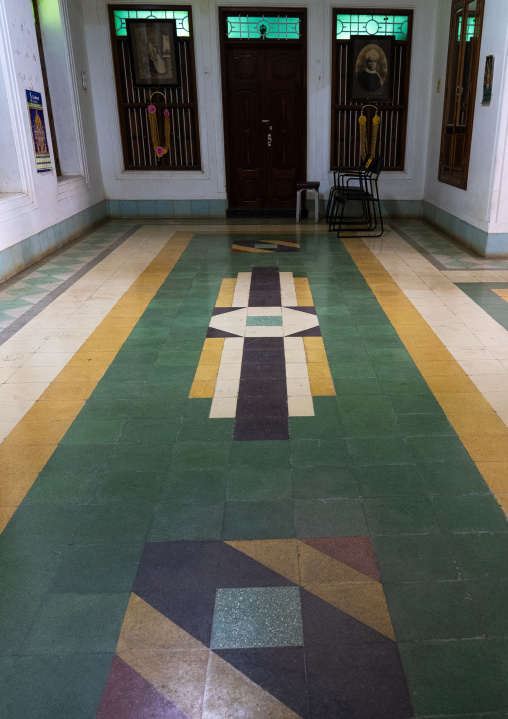 Art Deco mansion tiles, Tamil Nadu, Karaikudi, India