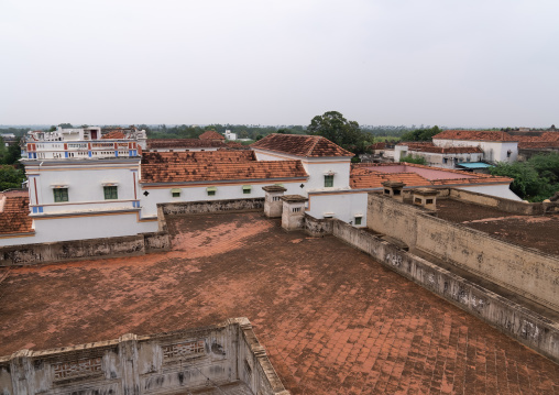 Chettiar mansion roofs, Tamil Nadu, Chettinad, India