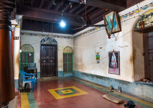 Inside a Chettiar mansion, Tamil Nadu, Kanadukathan, India