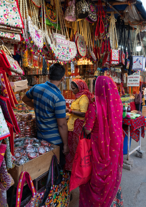 Shops during the camel festival, Rajasthan, Pushkar, India