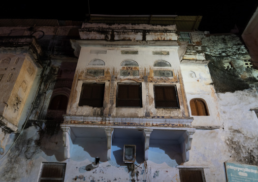 Haveli in the night, Rajasthan, Pushkar, India