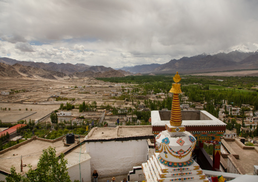 High angle view from Thiksey monastery, Ladakh, Thiksey, India