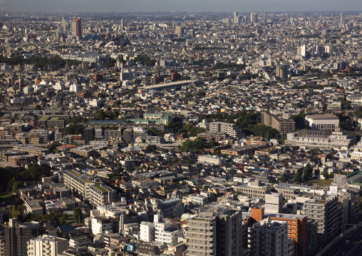 Aerial view of the city, Kanto region, Tokyo, Japan