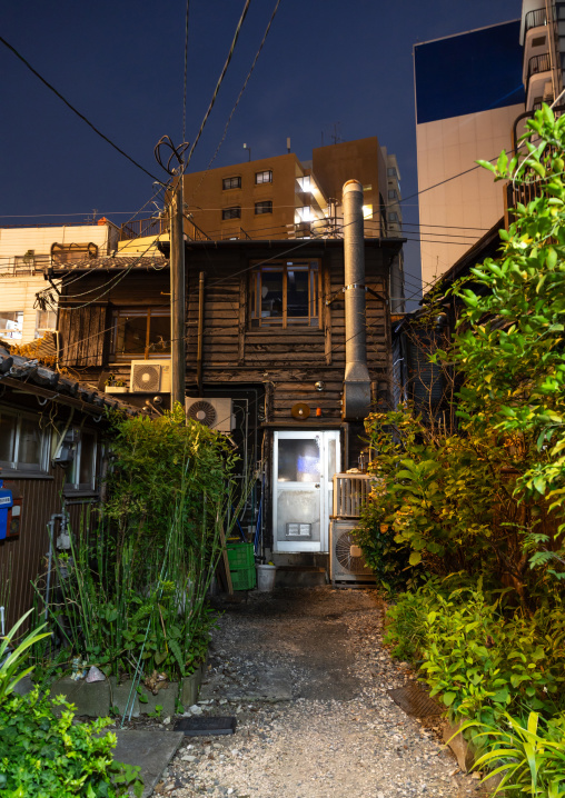 Old and new houses in the city, Kyushu region, Fukuoka, Japan