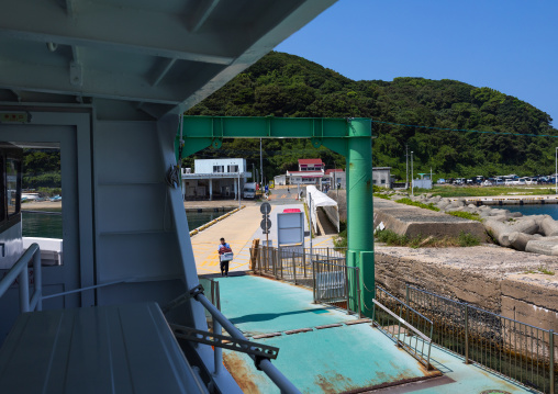 Ferry in the port, Ainoshima Island, Shingu, Japan