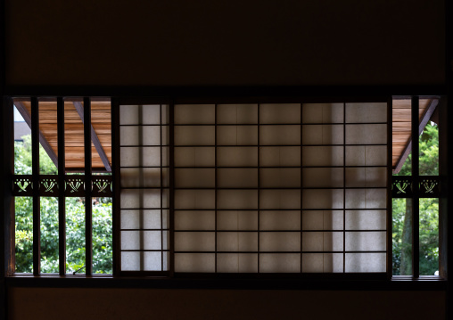Shu Sui Tei Teahouse window, Kansai region, Kyoto, Japan