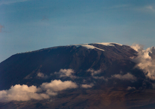 Snow at the top of Mount Kilimanjaro, Kajiado County, Amboseli, Kenya