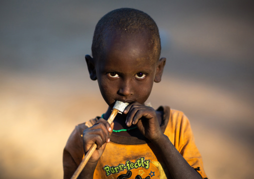 Portrait of a Samburu tribe boy, Marsabit District, Ngurunit, Kenya