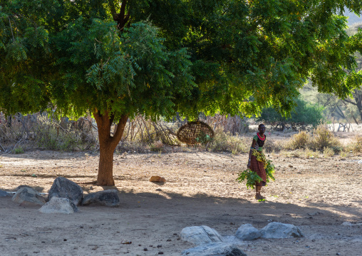 Samburu woman in a traditional village, Marsabit District, Ngurunit, Kenya