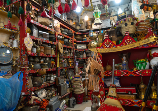 Souvenirs shop in the souq, Riyadh Province, Riyadh, Saudi Arabia
