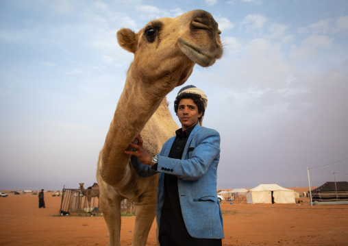 Yememi man in King Abdul Aziz Camel Festival, Riyadh Province, Rimah, Saudi Arabia