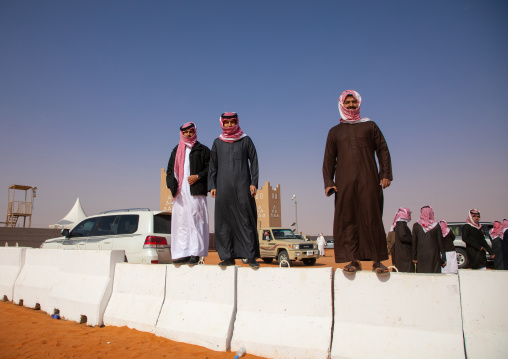 Saudi men in King Abdul Aziz Camel Festival, Riyadh Province, Rimah, Saudi Arabia