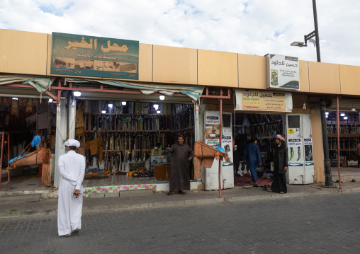 Jambiyas and belts shops in the souq, Najran Province, Najran, Saudi Arabia