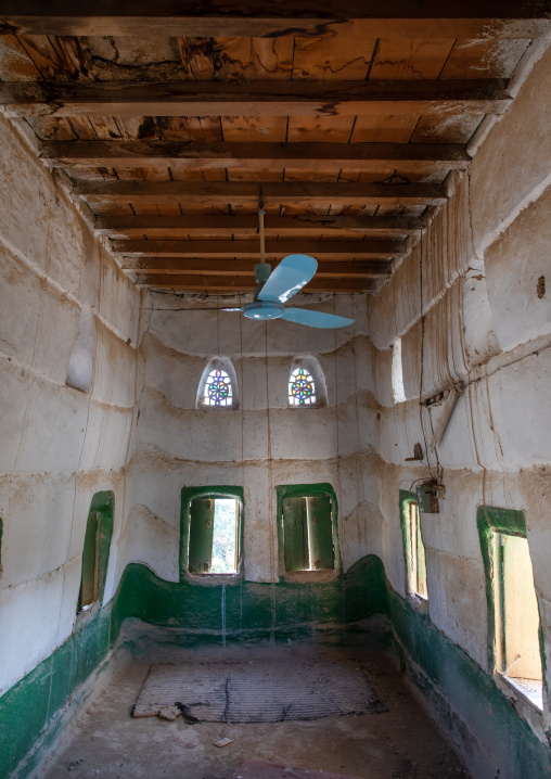 Inside a traditional abandonned mud house, Najran Province, Najran, Saudi Arabia