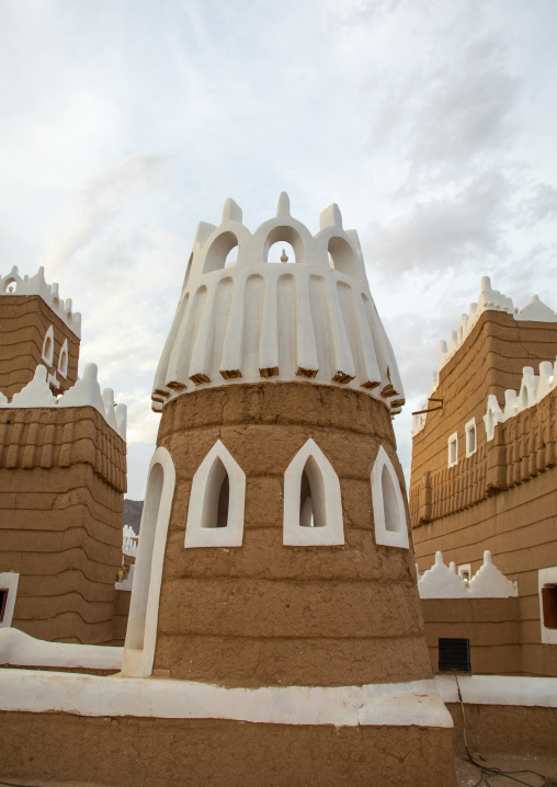 Emarah palace minaret in Aba Alsaud historical area, Najran Province, Najran, Saudi Arabia