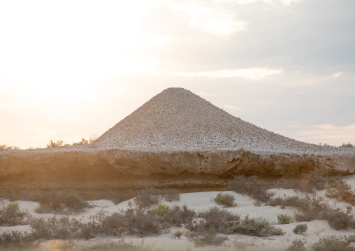 Shell mound on the island, Jazan Province, Farasan, Saudi Arabia