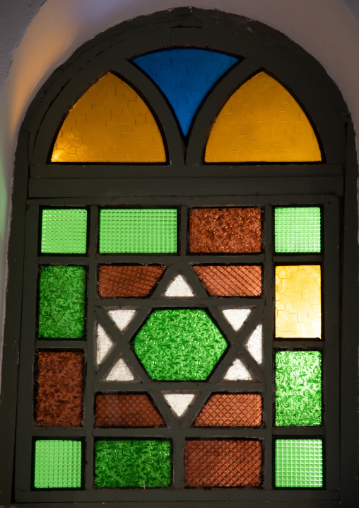 Stained glass windows in Sharbatly cultural house, Mecca province, Jeddah, Saudi Arabia