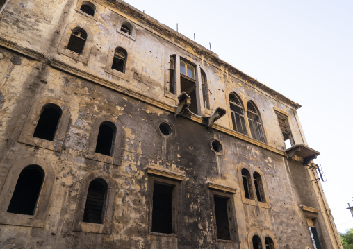 Old abandoned lebanese building, Beirut Governorate, Beirut, Lebanon
