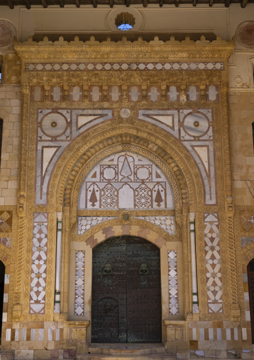Beiteddine Palace entrance door, Mount Lebanon Governorate, Beit ed-Dine, Lebanon