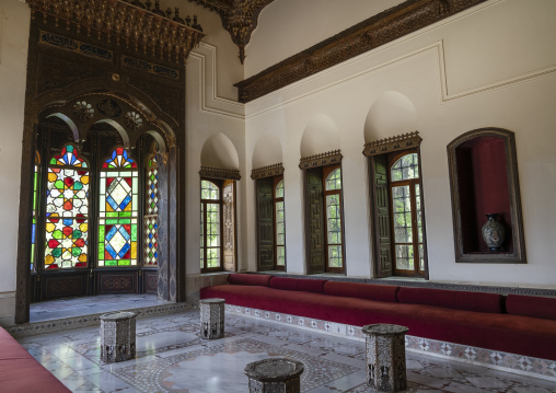 Stained glass windows in the Internal Hall of Beiteddine Palace, Mount Lebanon Governorate, Beit ed-Dine, Lebanon