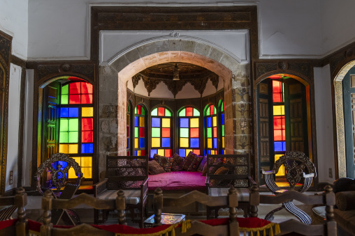 Stained glass windows in Beiteddine Palace, Mount Lebanon Governorate, Beit ed-Dine, Lebanon