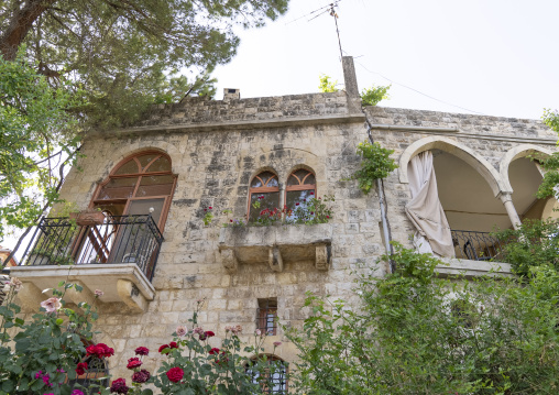 old traditional lebanese house, Mount Lebanon Governorate, Deir el Qamar, Lebanon