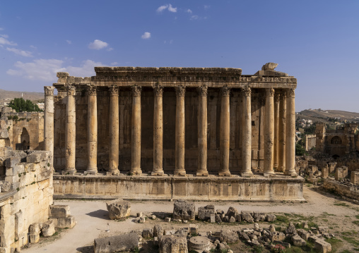 Temple of Bacchus in the archaeological site, Baalbek-Hermel Governorate, Baalbek, Lebanon
