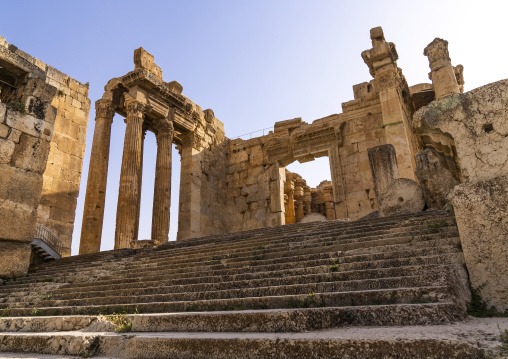 Temple of Bacchus in the archaeological site, Baalbek-Hermel Governorate, Baalbek, Lebanon