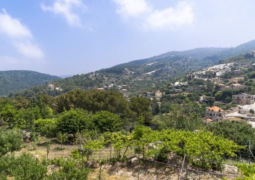 Field in front of the mountain, North Lebanon Governorate, Hardine, Lebanon