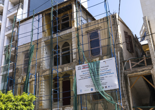 Renovation of a lebanese house destroyed by the port explosion, Beirut Governorate, Beirut, Lebanon