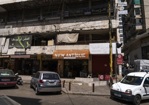 Shops in Basta antiques district, Beirut Governorate, Beirut, Lebanon