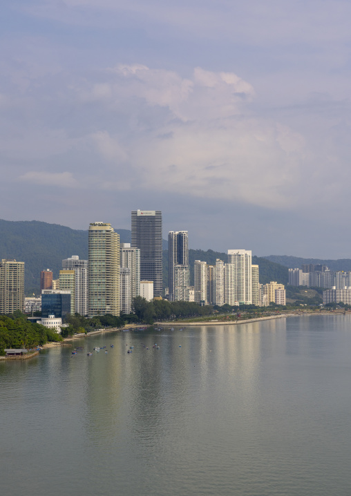 Modern buildings and skycrapers, Penang island, George Town, Malaysia