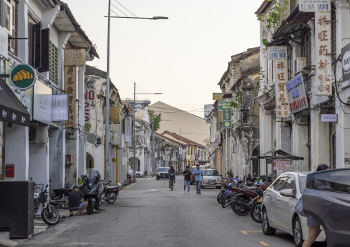 Heritage houses in the Unesco World Heritage old town, Penang island, George Town, Malaysia