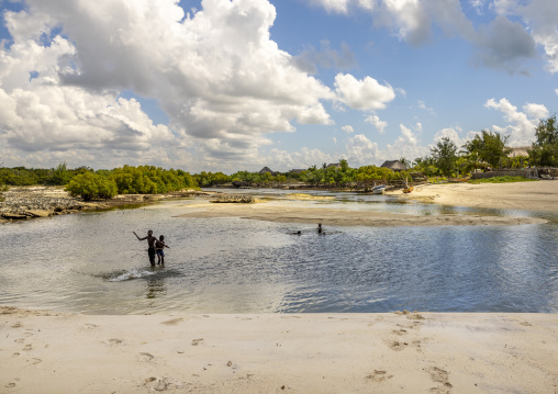 Children playing in water, Nampula Province, Island of Mozambique, Mozambique